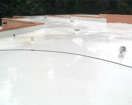pressure washed roof